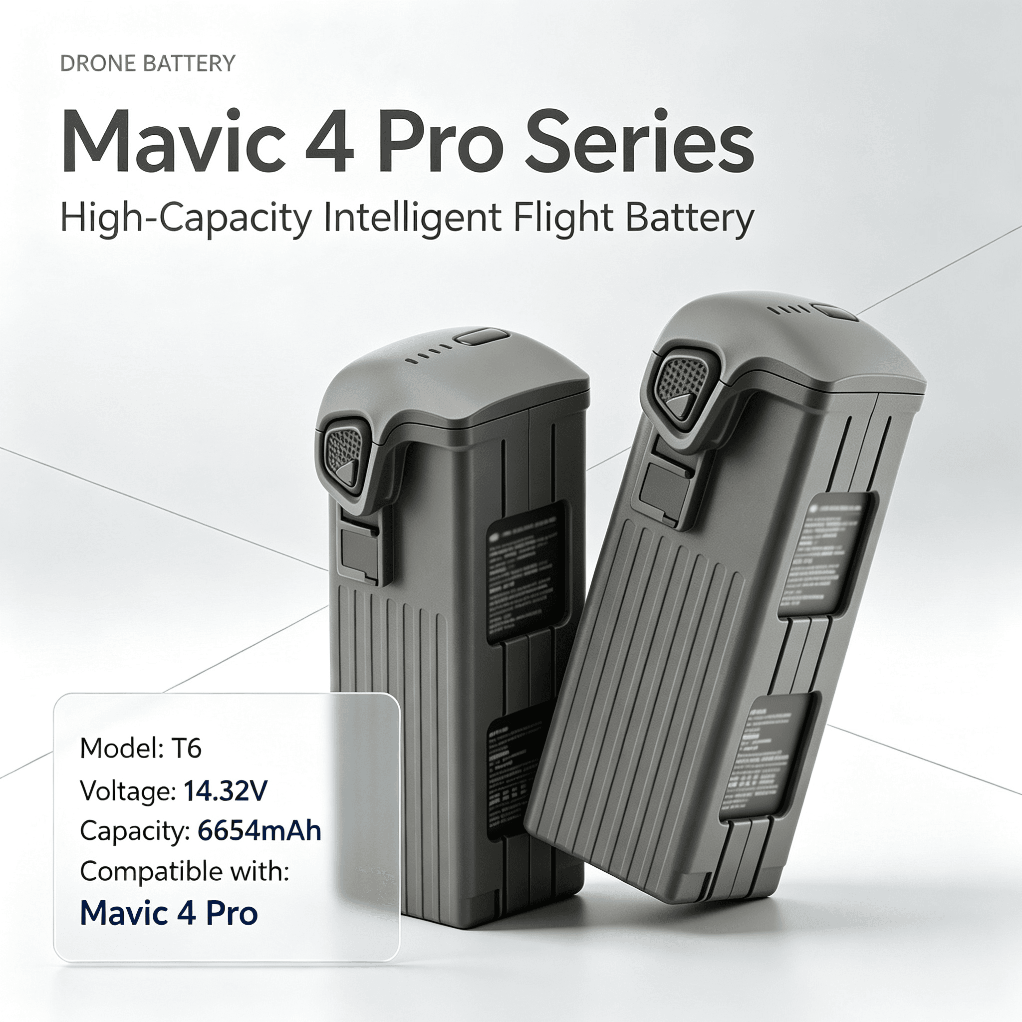 T6 14.32V 6654mAh Replacement Battery Compatible with DJI Mavic 4 Pro - 1