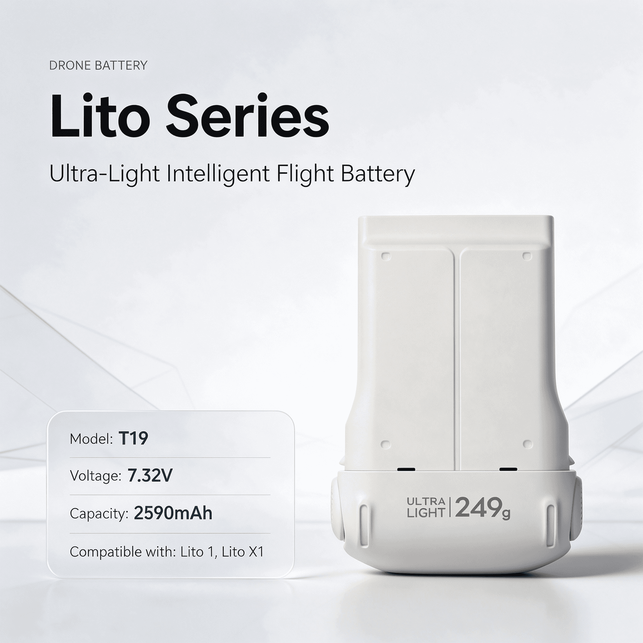 T19 7.32V 2590mAh Replacement Battery Compatible with Lito 1 and Lito X1 - 1