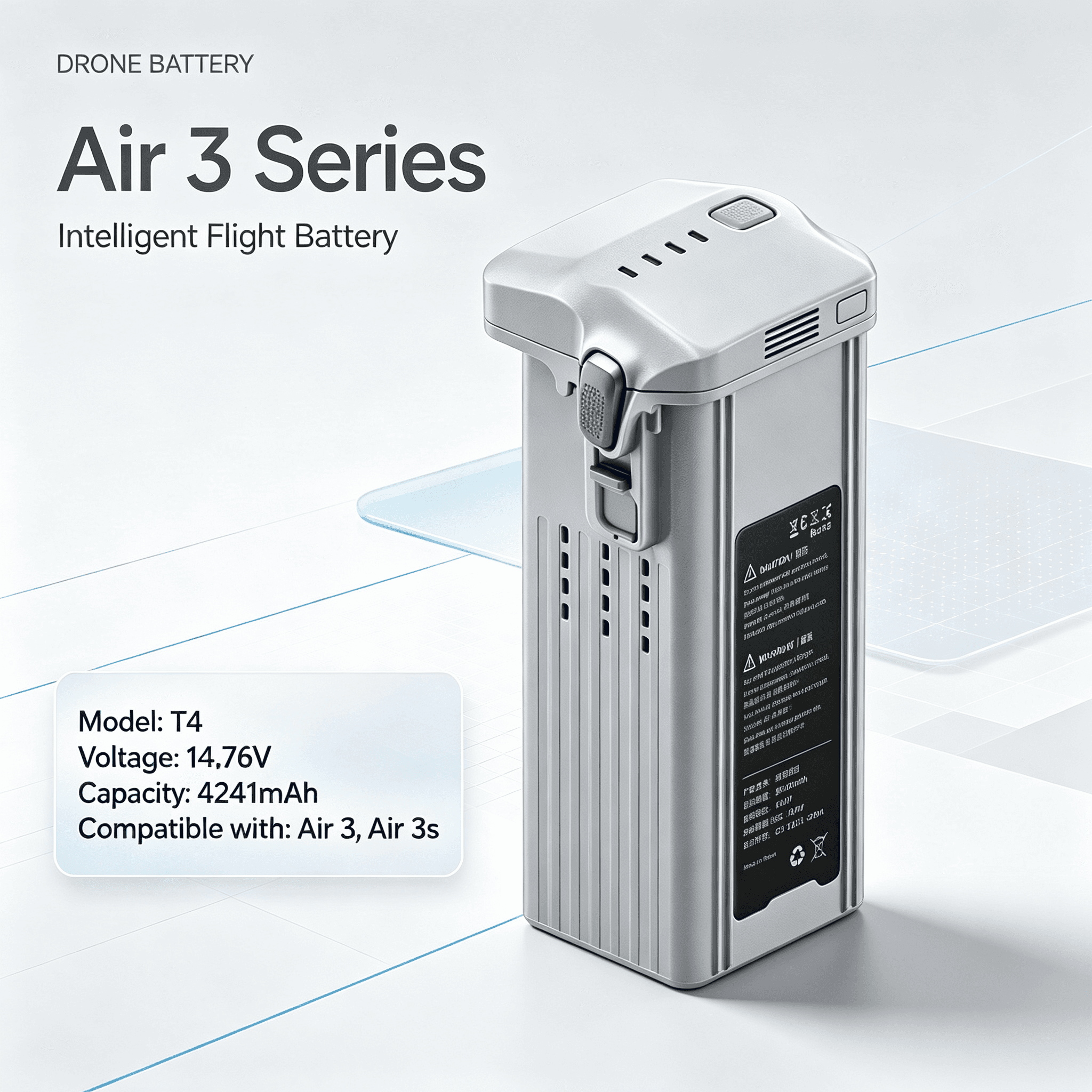 T4 14.76V 4241mAh Replacement Battery Compatible with DJI Air 3 and Air 3S - 1