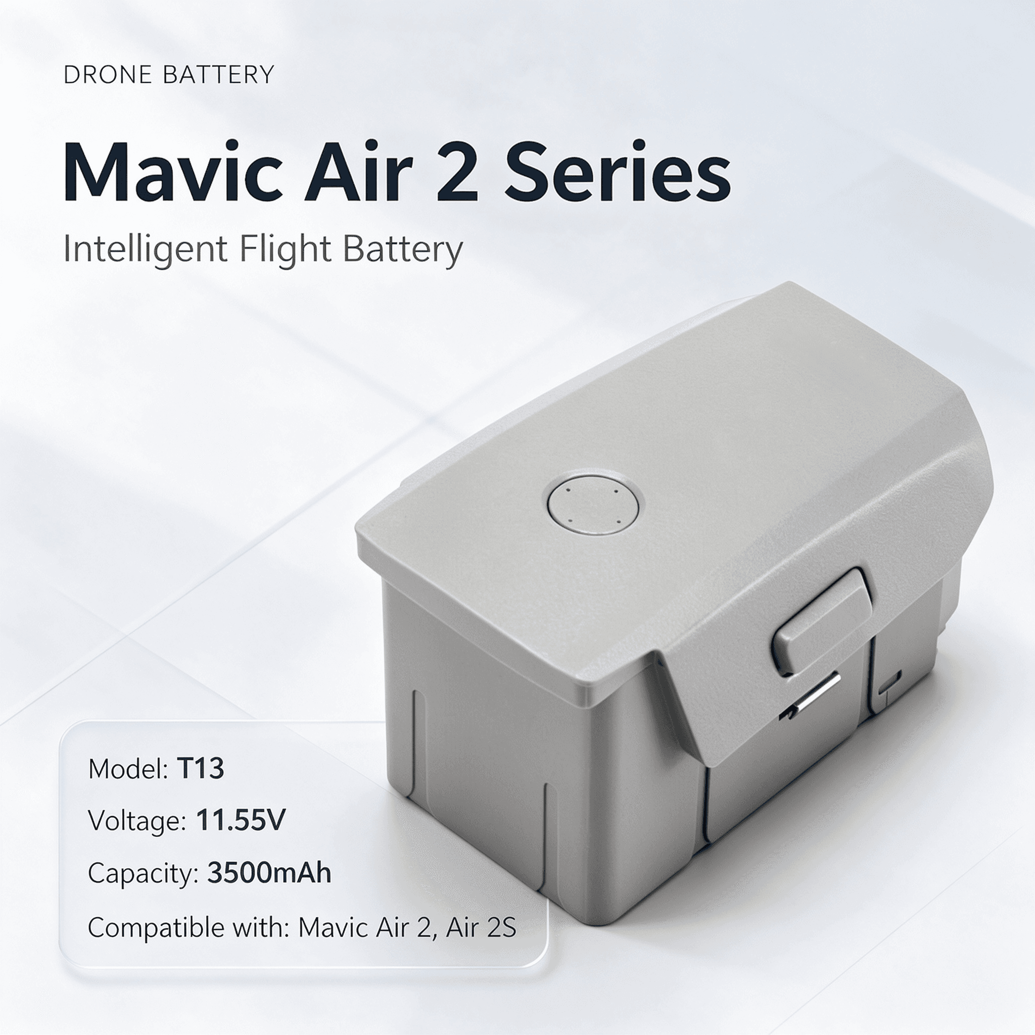 T13 11.55V 3500mAh Replacement Battery Compatible with DJI Mavic Air 2 and Air 2S - 1