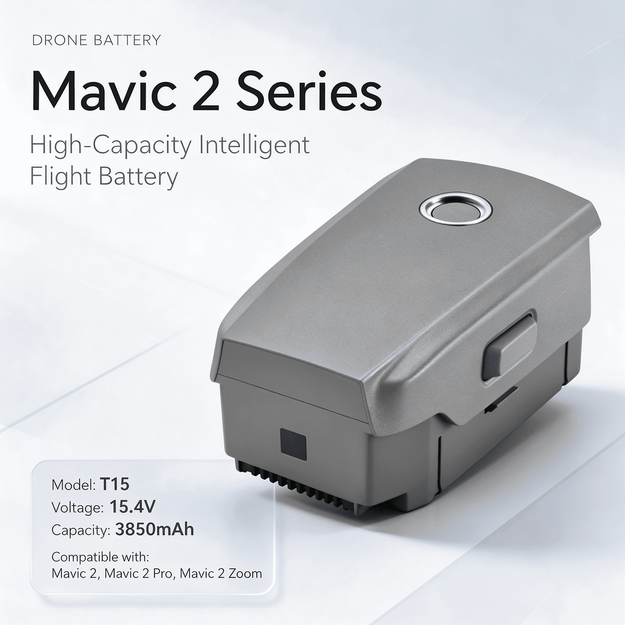 T15 15.4V 3850mAh Replacement Battery Compatible with DJI Mavic 2, Mavic 2 Pro and Mavic 2 Zoom  Subtitle: - 1