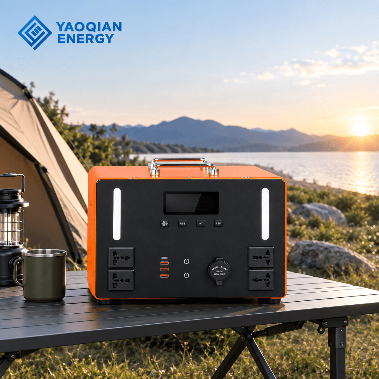 3072Wh LiFePO4 Portable Power Station with 1500W Continuous Output - 2