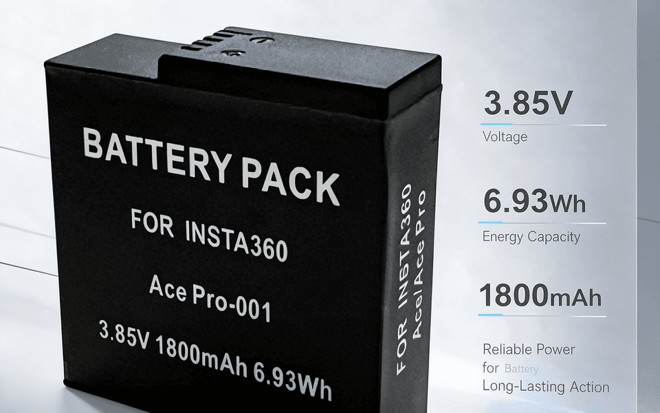O2 3.85V 1800mAh 6.93Wh Replacement Battery Compatible with Insta360 Ace Pro and Ace Pro 2