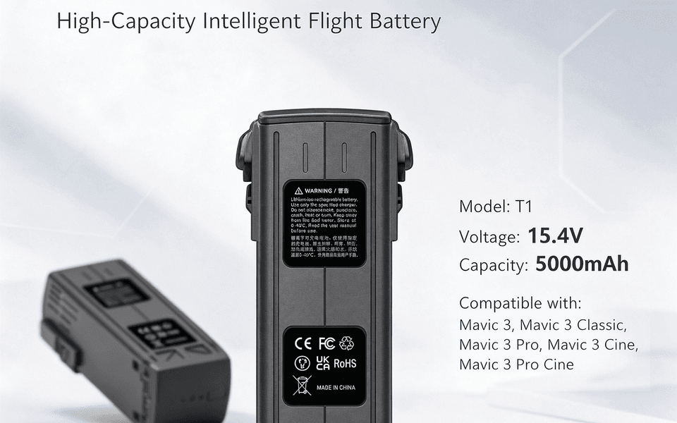 T1 15.4V 5000mAh Replacement Battery Compatible with DJI Mavic 3 Series