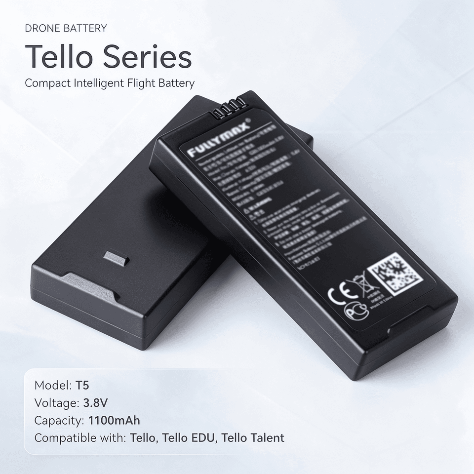 T5 3.8V 1100mAh Replacement Battery Compatible with DJI Tello, Tello EDU and Tello Talent