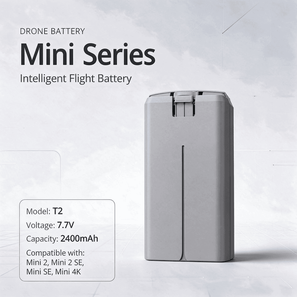 T2 7.7V 2400mAh Replacement Battery Compatible with DJI Mini 2, Mini 2 SE, Mini SE and Mini 4K