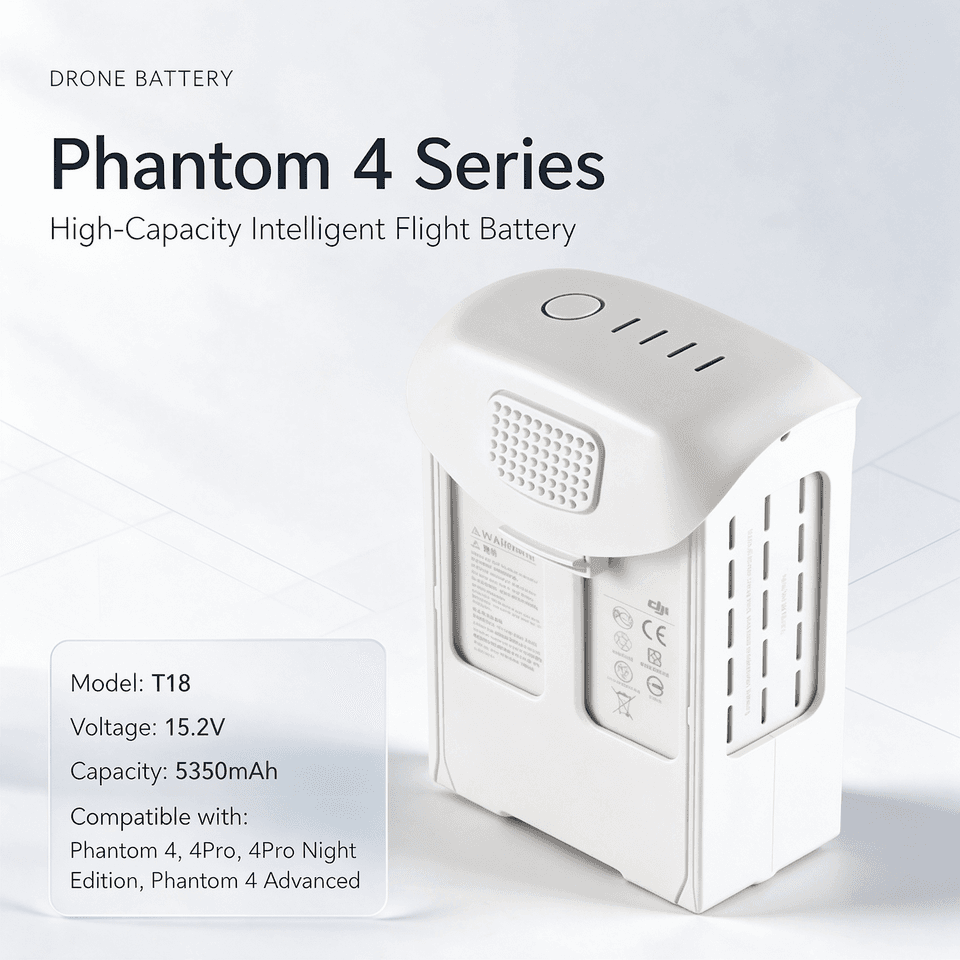 T18 15.2V 5350mAh Replacement Battery Compatible with DJI Phantom 4 Series