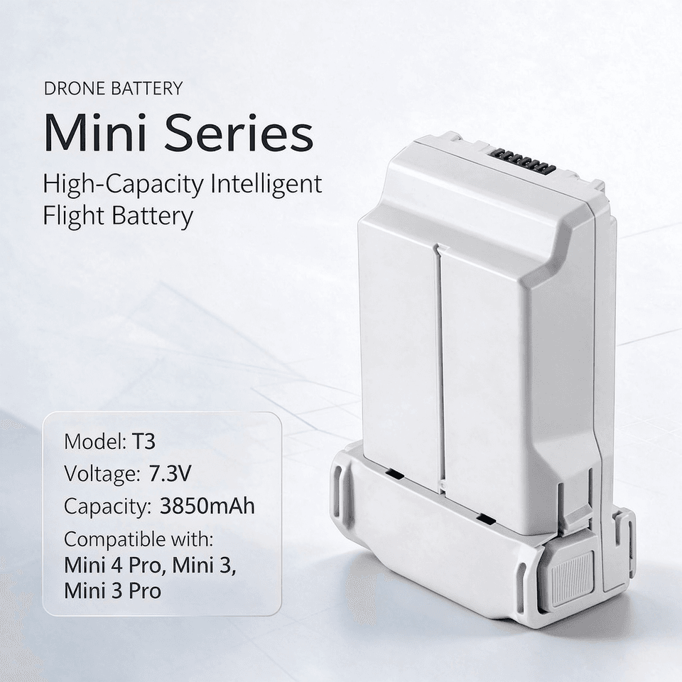 T3 7.3V 3850mAh Replacement Battery Compatible with DJI Mini 4 Pro, Mini 3 and Mini 3 Pro