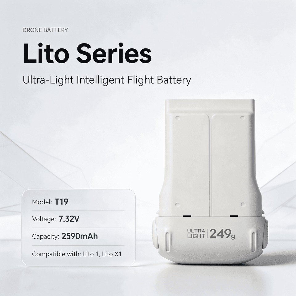 T19 7.32V 2590mAh Replacement Battery Compatible with Lito 1 and Lito X1