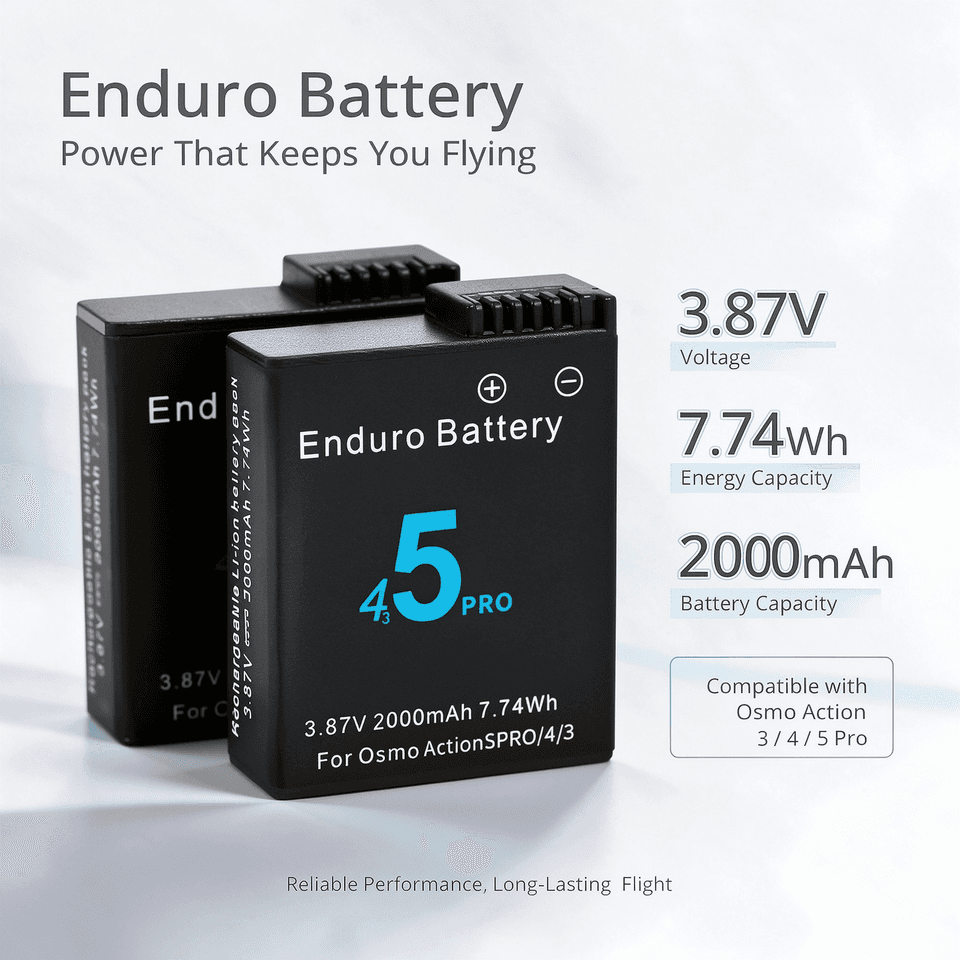 O1 3.87V 2000mAh 7.74Wh Replacement Battery Compatible with DJI Osmo Action 3, Action 4 and Action 5 Pro