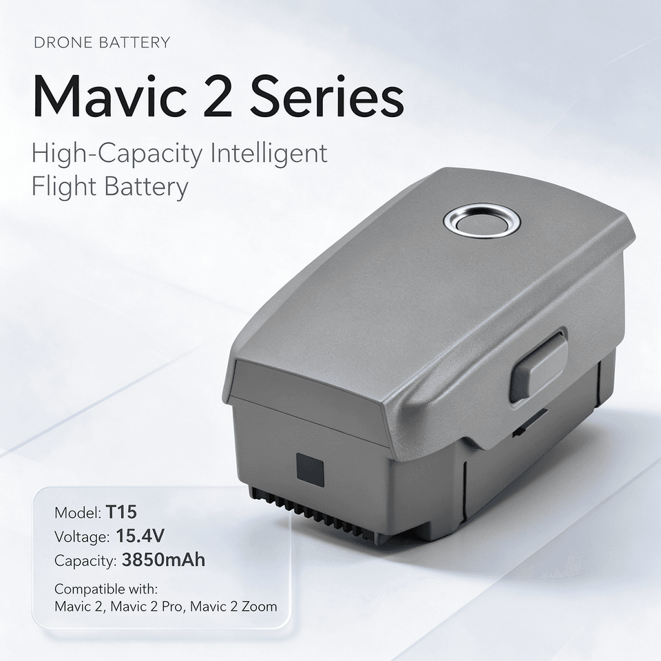 T15 15.4V 3850mAh Replacement Battery Compatible with DJI Mavic 2, Mavic 2 Pro and Mavic 2 Zoom Subtitle: