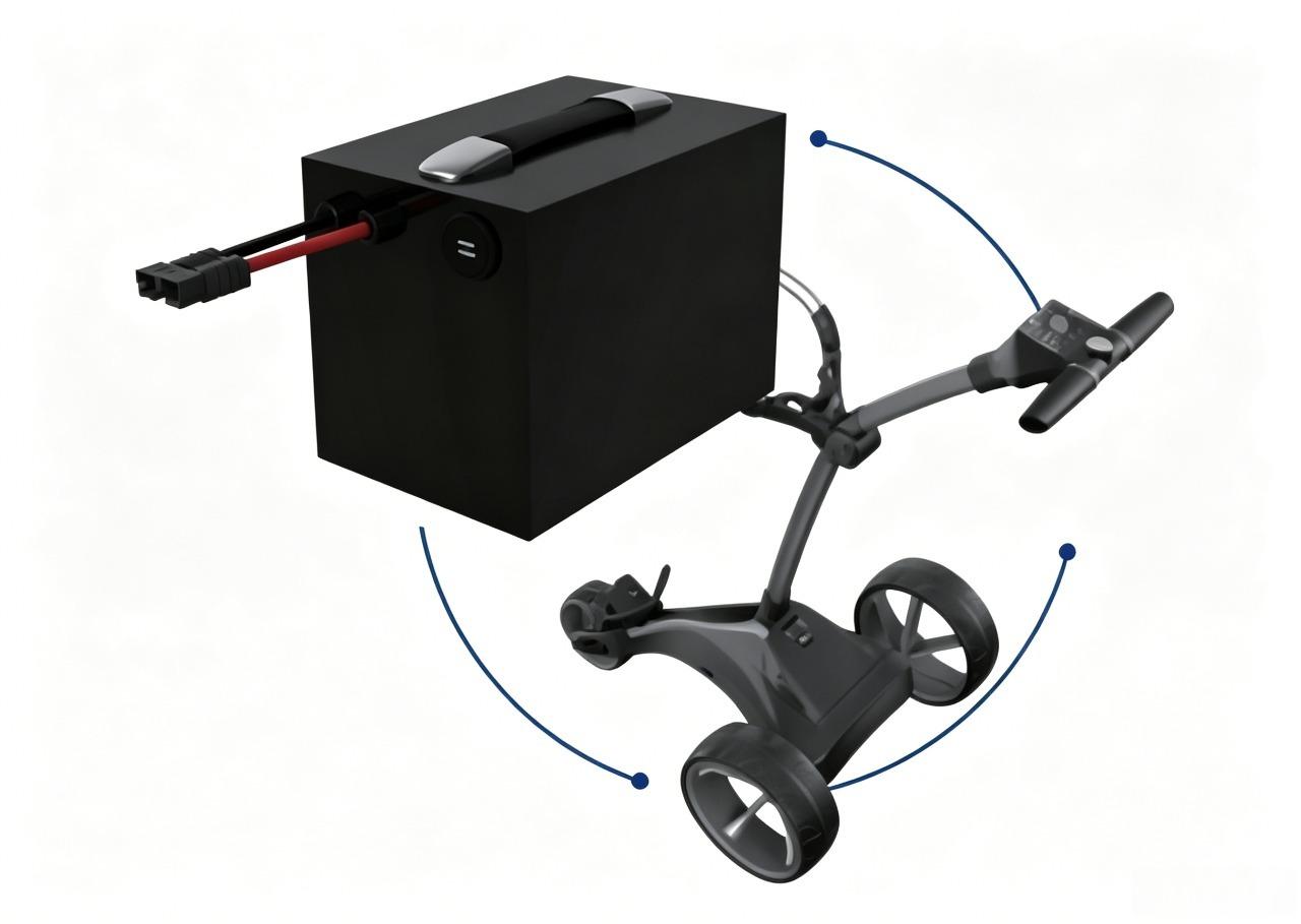 Golf trolley battery